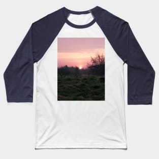 Pink Sunset In The Danish Countryside Baseball T-Shirt